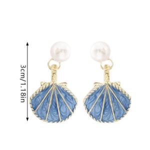 Deniz Kabuklu İncili Küpe - Görsel 3