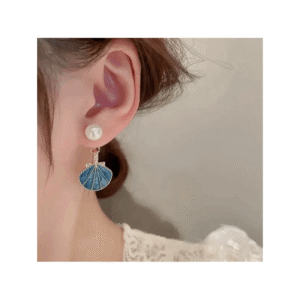 Deniz Kabuklu İncili Küpe - Görsel 4